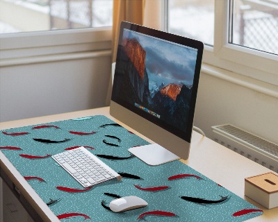 Sous main de bureau Motifs de carpes et de vagues