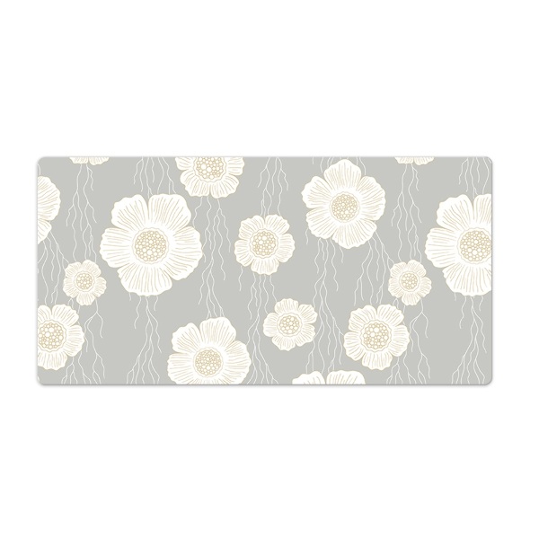 Sous main de bureau Fleurs blanches délicates