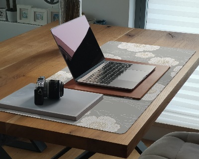 Sous main de bureau Fleurs blanches délicates