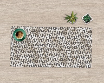 Sous main de bureau Feuilles de plantes marbrées