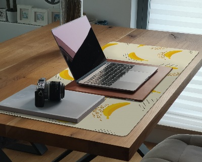 Sous-main bureau Patchs à pois bananes
