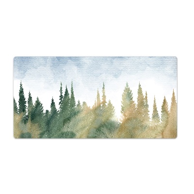 Protège bureau Aquarelle de paysage forestier