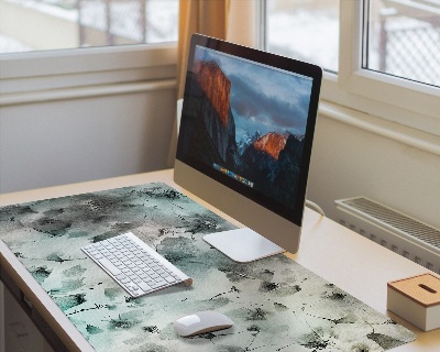 Sous-main bureau Fleurs encre aquarelle