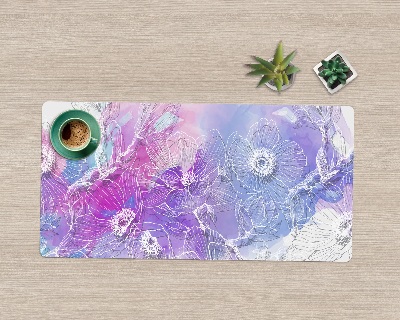 Tapis de bureau Fleurs blanches colorées