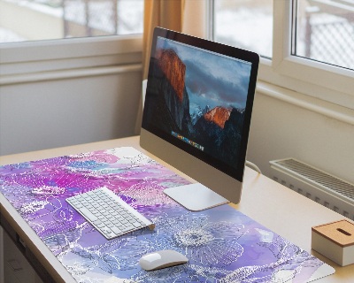 Tapis de bureau Fleurs blanches colorées