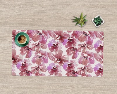 Sous main de bureau Fleurs aquarelles colorées