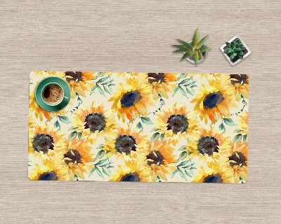 Protège bureau Tournesols dorés