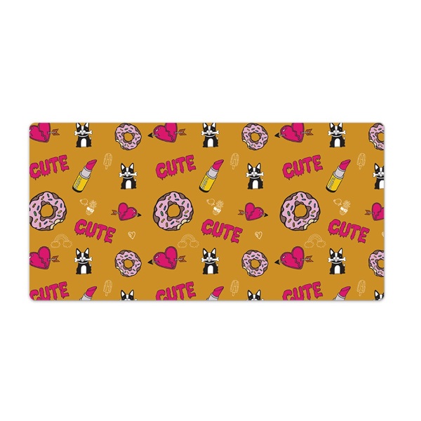 Tapis de bureau Doodle girly