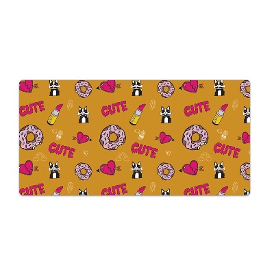 Tapis de bureau Doodle girly