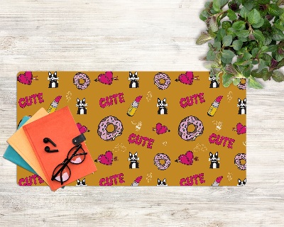 Tapis de bureau Doodle girly