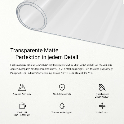 Sous-main bureau universel transparent
