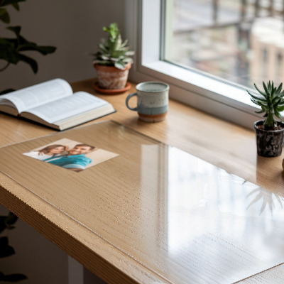 Sous-main bureau universel transparent