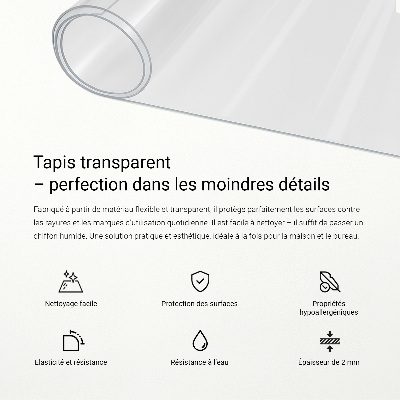 Sous-main bureau universel transparent