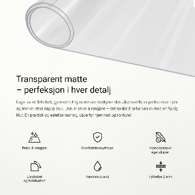 Sous-main bureau universel transparent