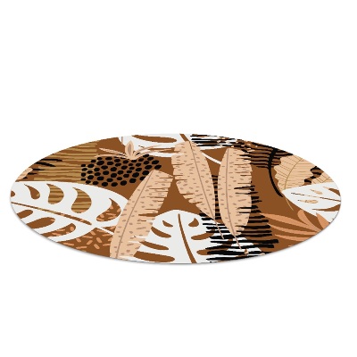 Tapis de protection de sol Monstera jungle afrique