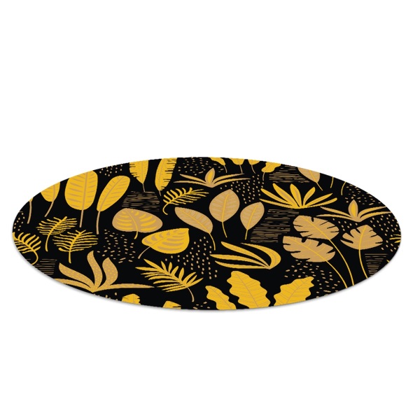 Tapis de chaise de bureau Feuilles jaunes