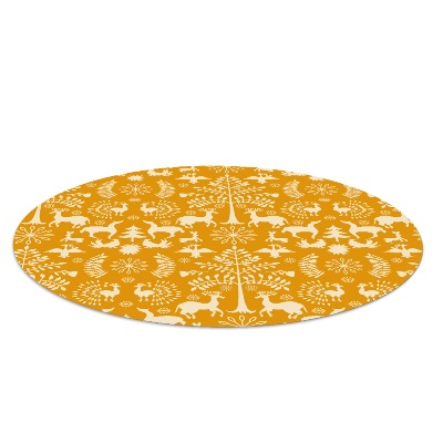 Tapis protège sol rond Motif de la faune