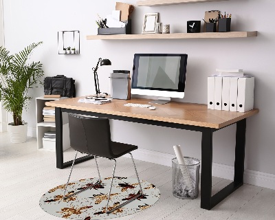 Tapis de chaise de bureau Les abeilles en nid d'abeille
