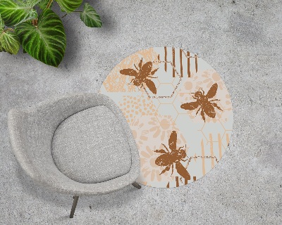 Tapis de chaise de bureau Miel de fleurs d'abeilles