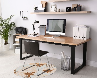 Tapis de chaise de bureau Miel de fleurs d'abeilles