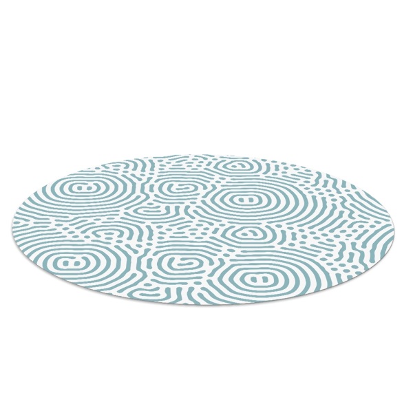 Tapis protège sol rond Cercles abstraits