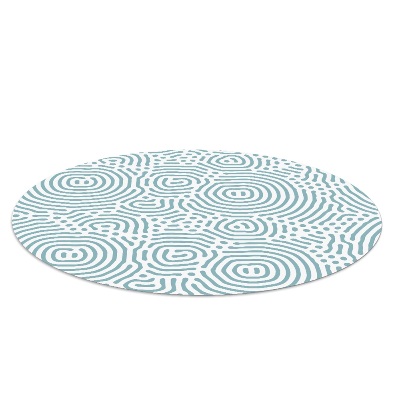 Tapis protège sol rond Cercles abstraits
