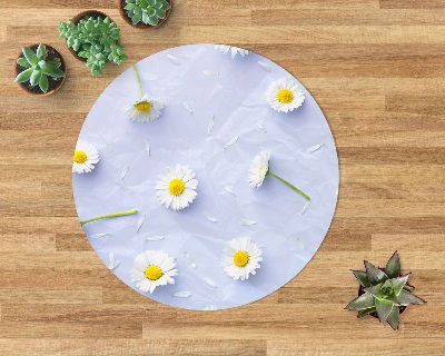 Tapis de protection de sol Marguerites blanches