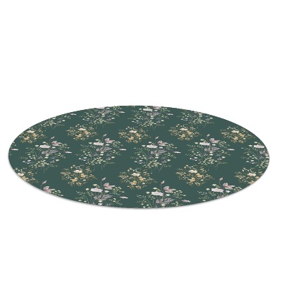 Tapis fauteuil bureau rond Fleurs sauvages d'été