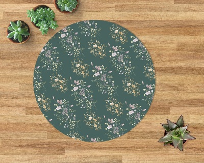 Tapis fauteuil bureau rond Fleurs sauvages d'été