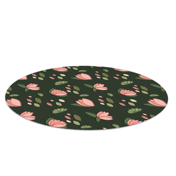 Tapis de chaise de bureau Nénuphars roses