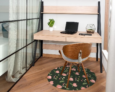 Tapis de chaise de bureau Nénuphars roses