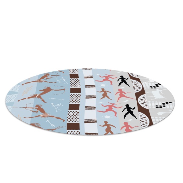 Tapis fauteuil bureau rond Peintures africaines