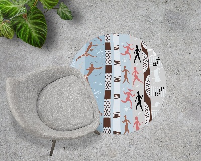 Tapis fauteuil bureau rond Peintures africaines