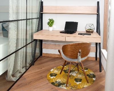 Tapis fauteuil bureau rond Contour de la fleur