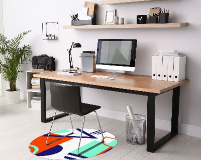 Tapis fauteuil bureau rond Motif abstrait