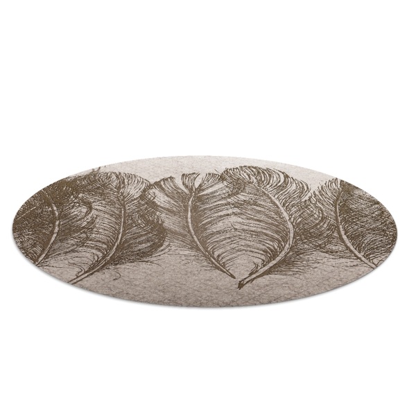 Tapis de protection de sol Motif de plumes d'oiseaux