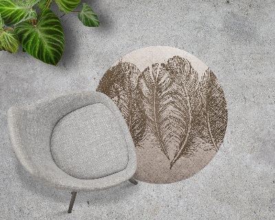 Tapis de protection de sol Motif de plumes d'oiseaux
