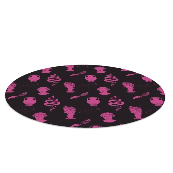 Tapis fauteuil bureau rond Modèle grec ancien