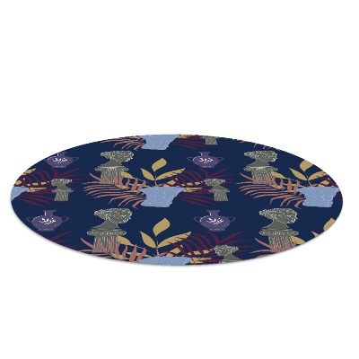 Tapis protège sol rond Statuettes grecques antiques