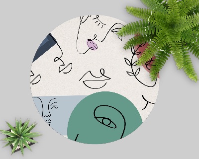 Tapis de protection de sol Caractéristiques du visage d'une femme