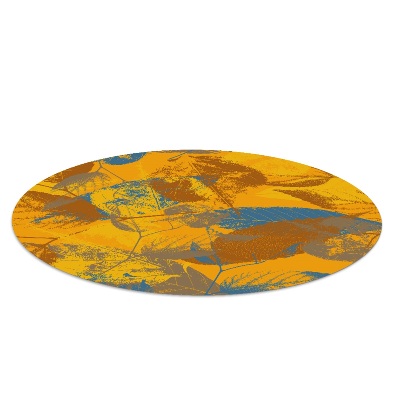 Tapis fauteuil bureau rond Feuilles d'automne