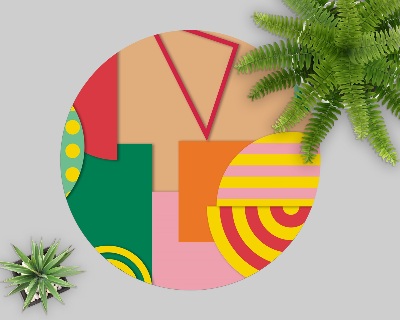 Tapis protège sol rond Design moderne