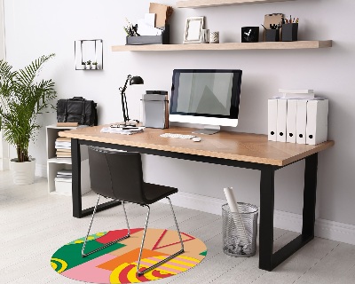 Tapis protège sol rond Design moderne