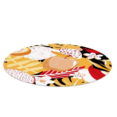 Tapis fauteuil bureau rond Composition de fruits ensoleillés