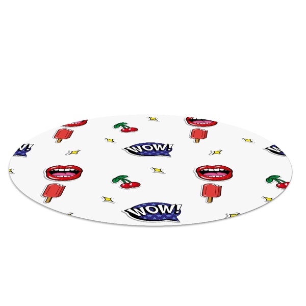Tapis de chaise de bureau Lèvres cerises