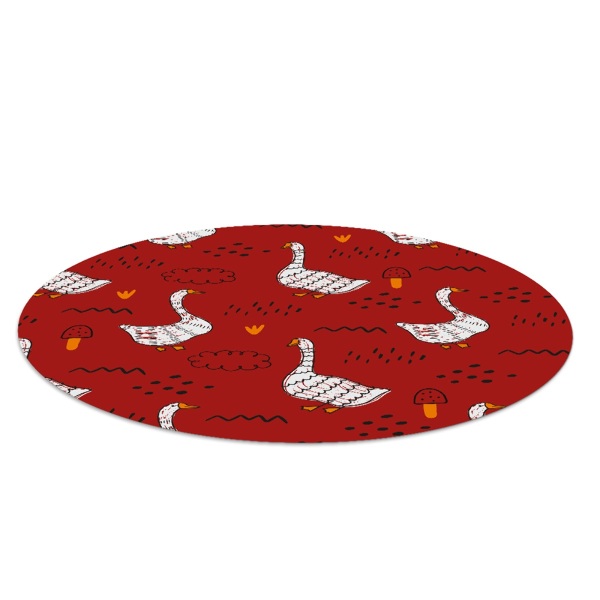 Tapis fauteuil bureau rond Oies sur le rivage