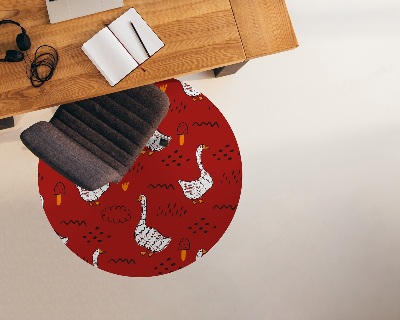 Tapis fauteuil bureau rond Oies sur le rivage