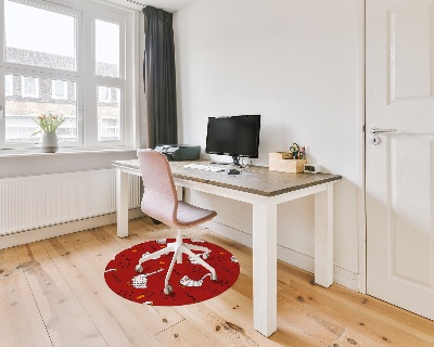 Tapis fauteuil bureau rond Oies sur le rivage