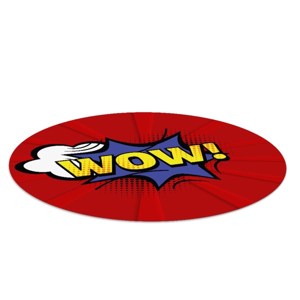 Tapis protège sol rond Waouh ! Bande dessinée