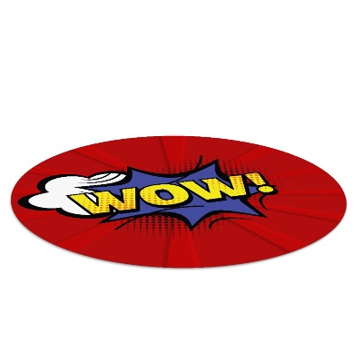 Tapis protège sol rond Waouh ! Bande dessinée
